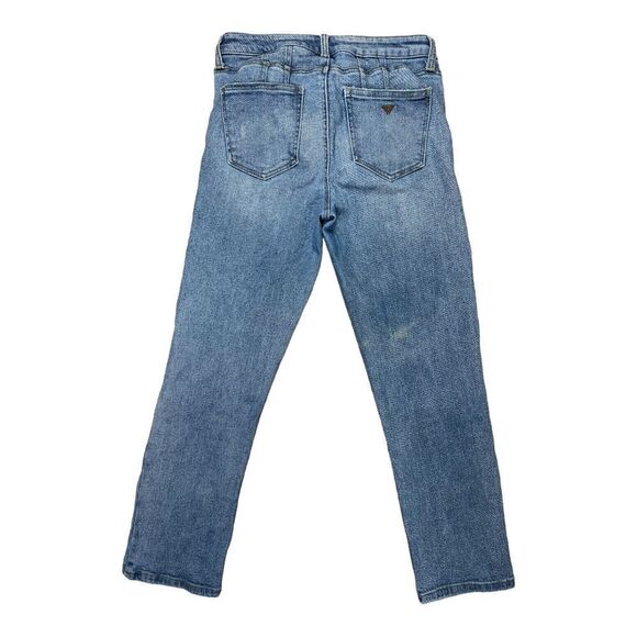 GUESS Mid Rise Skinny Button Fly Denim Women’s SZ 28 Jeans Stretch Distressed - Picture 8 of 8